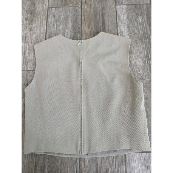 Emporio Armani Zip Up Wool blend Vest Striped 90s Size Small. Reworked. Sm Stain - Picture 2 of 6